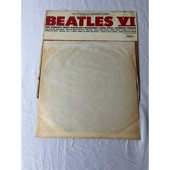 Beatles VI-Record-LP-Album-USA-1965-Stereo-Capitol-ST2358 - Picture 3 of 4